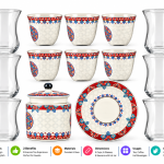 Regal20Pcs. Set  [6Pcs. Each Of Cups, Saucers, Cawa
Cups + Sugar Bowl with Lid]