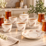Regal20Pcs. Set  [6Pcs. Each Of Cups, Saucers, Cawa
Cups + Sugar Bowl With Lid]