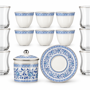 Regal20Pcs. Set [6Pcs. Each Of Cups, Saucers, CawaCups + Sugar Bowl With Lid]