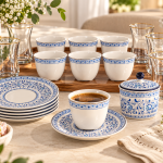 Regal20Pcs. Set  [6Pcs. Each Of Cups, Saucers, Cawa
Cups + Sugar Bowl With Lid]