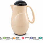 Regall 1.0Ltr.  Plastic Body Vacuum Jug [Jet Black 4-Colorsassorted]