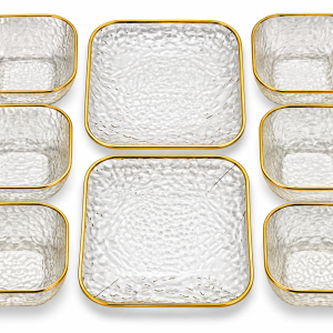 Elite Houseware Nutsset With Square Gilded Plate MS Department Store Oman