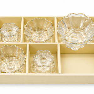 Elite Houseware Gilded Ice Cream Glassset 6 Pieces MS Department Store Oman