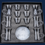 Crystal 18Pcs Glass Tea Set 1×8 MS Department Store Oman