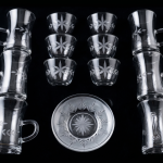Crystal 18Pcs Glass Tea Set 1×8 MS Department Store Oman