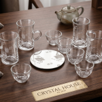 Crystal 18Pcs Glass Tea Set 1×8 MS Department Store Oman