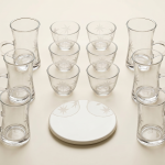 Crystal 18Pcs Glass Tea Set 1×8 MS Department Store Oman