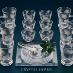 Crystal 18Pcs Glass Tea Set 1×8 MS Department Store Oman