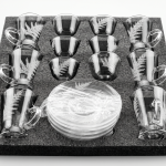 Crystal 18Pcs Glass Tea Set 1×8 MS Department Store Oman