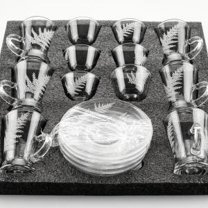 Crystal 18Pcs Glass Tea Set 1×8 MS Department Store Oman