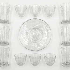 Crystal 18Pcs Glass Tea Set 1×8 MS Department Store Oman