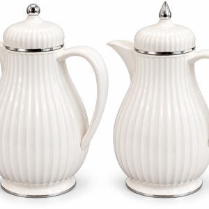 Regal0.35 & 0.6 Ltr. Vacuum Flask Set - Ivory WithSilver