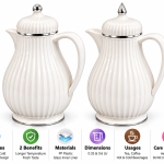 Regal0.35 & 0.6 Ltr. Vacuum Flask Set - Ivory With
Silver