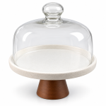 Elite Houseware Porcelain Cake Bowl Wooden Base With Lid MS Department Store Oman