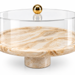 Elite Houseware Round Marble Cake Bowl MS Department Store Oman