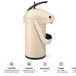 Crystal House Airpot 1.9L Mocha Cream 1×6