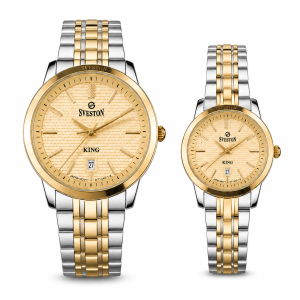 Sveston King Couple Two-Tone Analog Watch Set – Assorted MS Department Store Oman