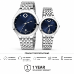 Sveston Two-Tone Couple Watch Set with Stainless Steel Bracelet & Date Display – Assorted MS Department Store Oman