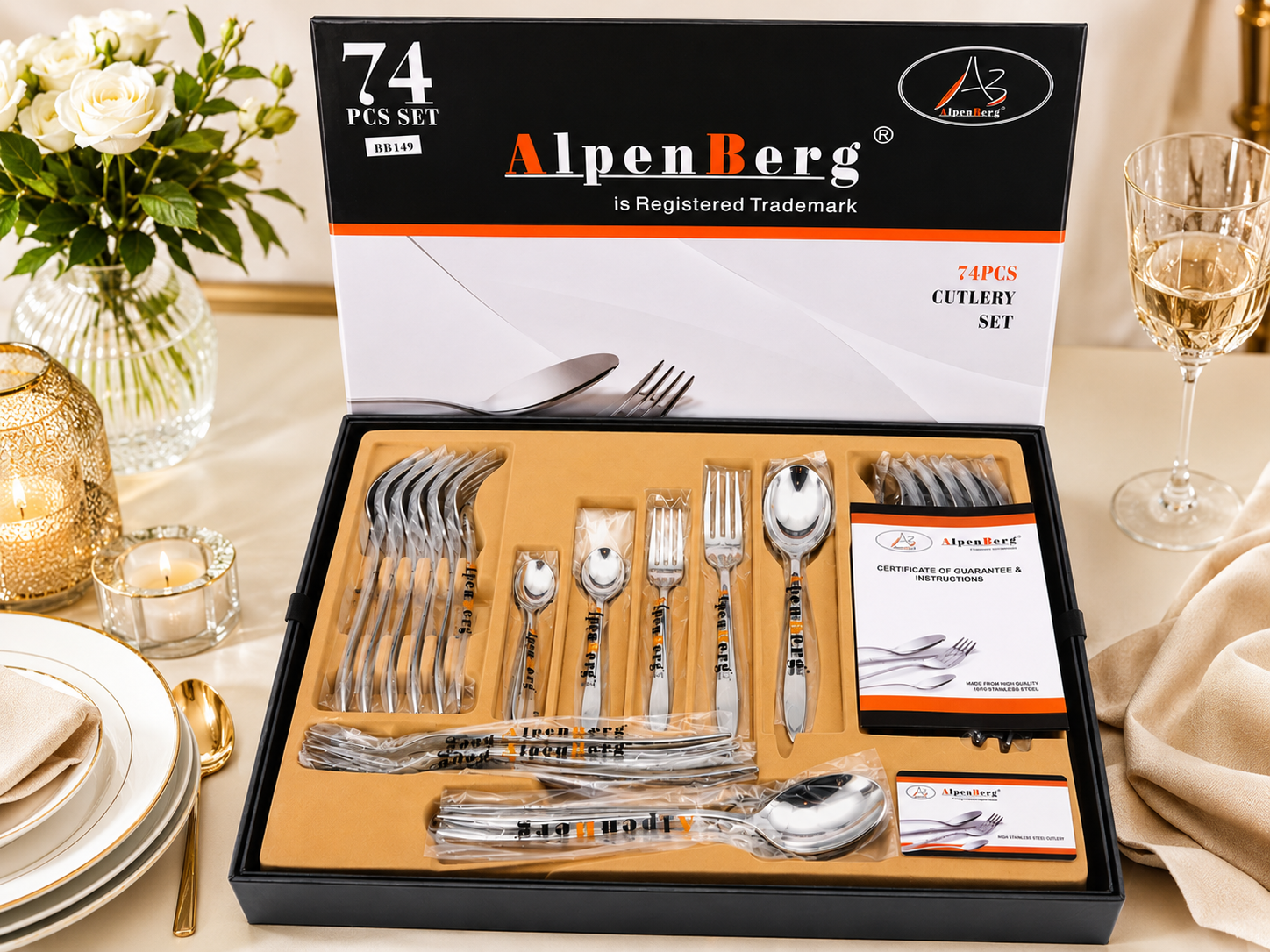 Alpen Berg Cutlery Set 74 Pcs CPBB149 MS Department Store Oman