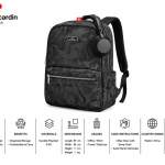 Pierre Cardin Shoulder Backpack Black MS Department Store Oman
