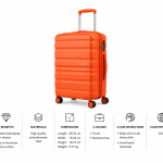 Antler Juno 2 Dlx Trolley 4W S   -20" Orange MS Department Store Oman