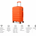 Antler Juno 2 Dlx Trolley 4W S   -24" Orange MS Department Store Oman