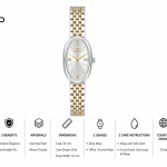 Ferro Women's Two-Tone Oval Analog Watch with Crystal Hour Markers & Stainless Steel Bracelet MS Department Store Oman