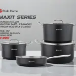 7 Pcs Maxit Series Stainless Steel Cookwareblack MS Department Store Oman
