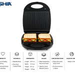 Sandwich Maker - Black MS Department Store Oman