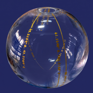 Coordinates-Engraved Decorative Glass Sphere MS Department Store Oman
