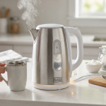 Black+Decker 2200W, 1.7 Ltr, Stainless Steely, Cordless Steel Kettle MS Department Store Oman