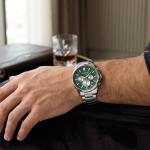 Men Brass Dial & Stainless Steel Bracelet Style Straps Analogue Multi Function Watch MS Department Store Oman