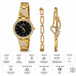 veston Phoenix Women’s Crystal-Embellished Watch & Bracelet Jewelry Set – Assorted MS Department Store Oman