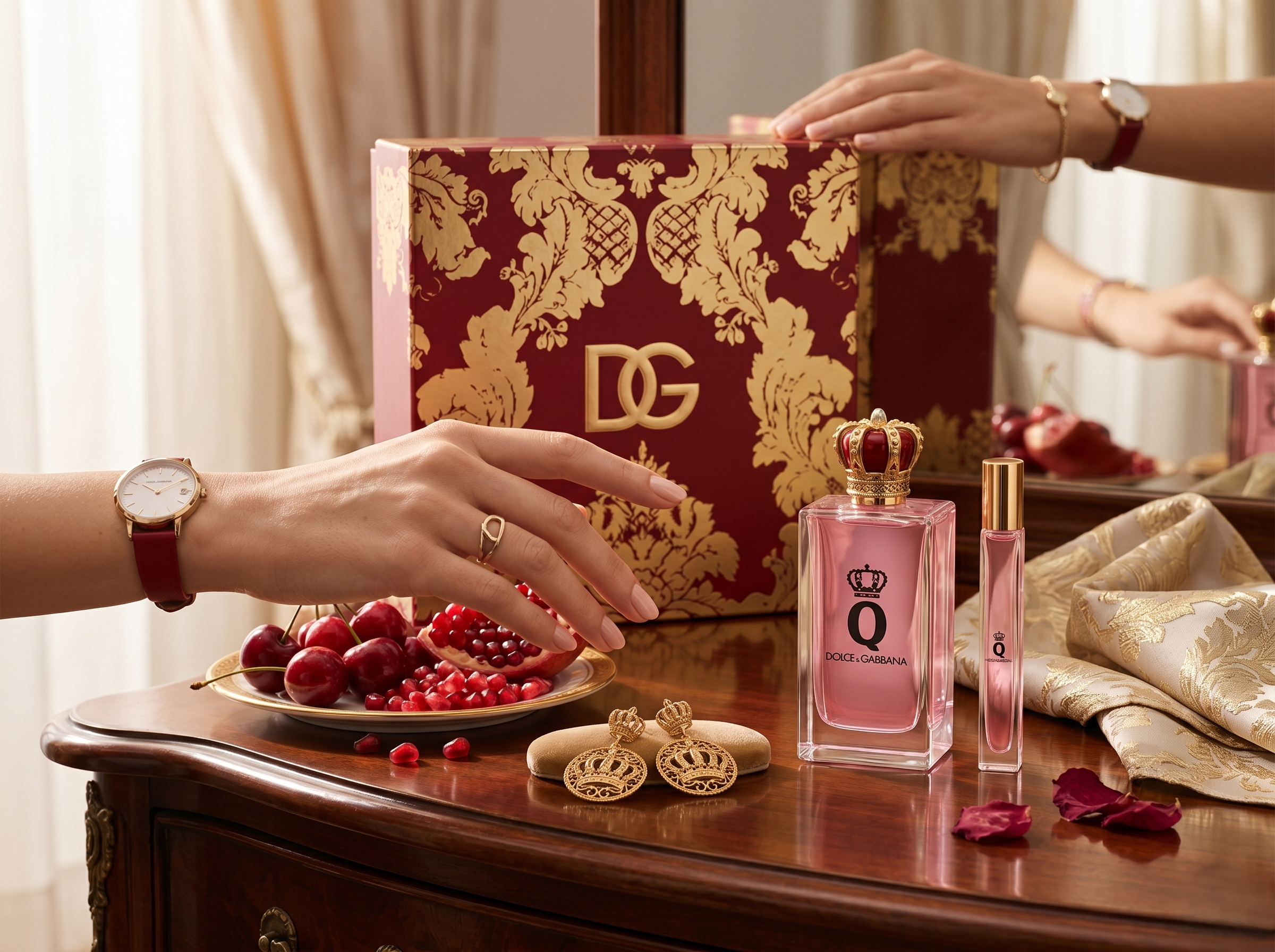 Dolce & Gabbana Q Edp 100Ml+Ts 10Ml MS Department Store Oman