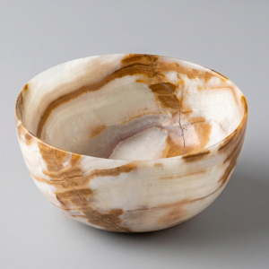 Hand-Carved Natural Onyx Decorative Bowl MS Department Store Oman