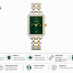 Homies Two-Tone Green Rectangular Watch MS Department Store Oman