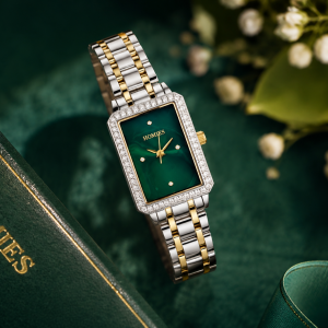 Homies Two-Tone Green Rectangular Watch MS Department Store Oman