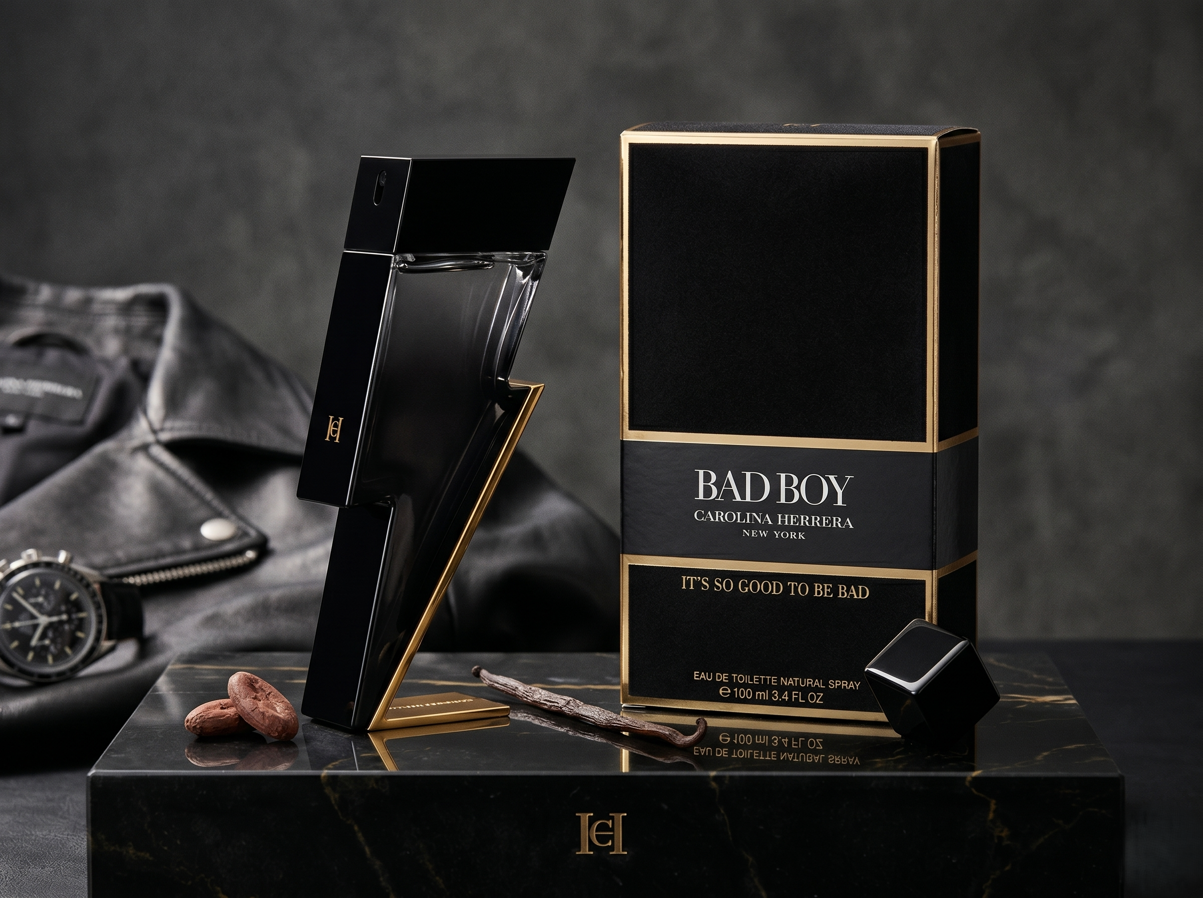 Carolina Herrera Bad Boy Edt-100Ml (Men) Ms Department Store Oman