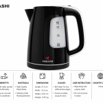 Mebashi Cordless Steel Kettle (1.7L; Black) MS Department Store Oman