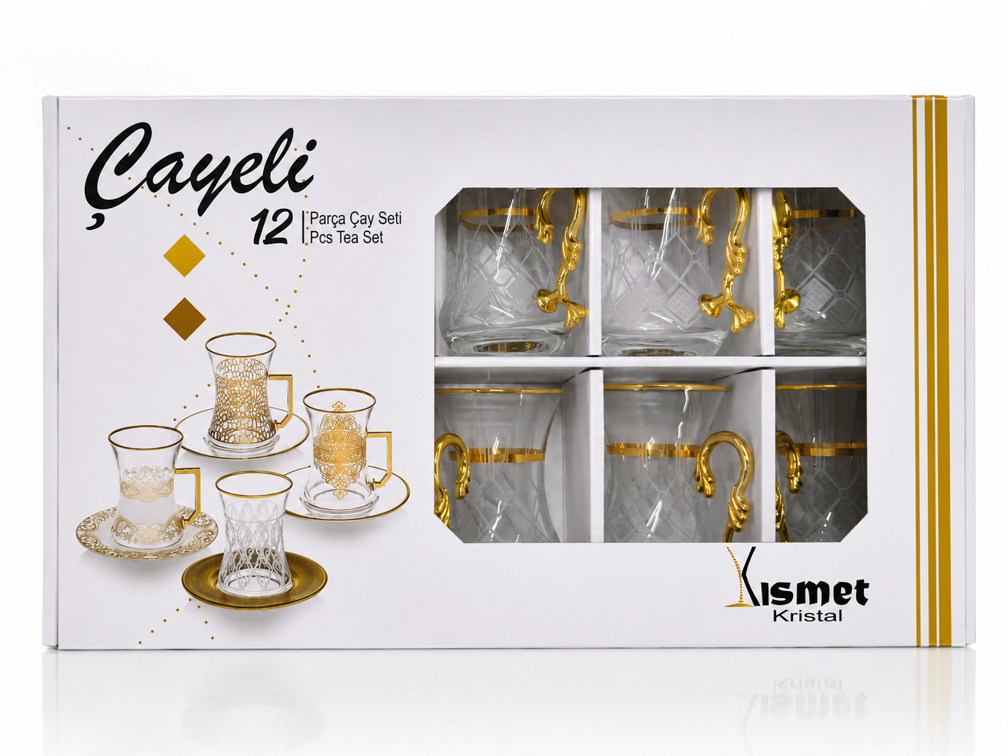 12 Piece Slim Waist Tea Set MS Department Store Oman