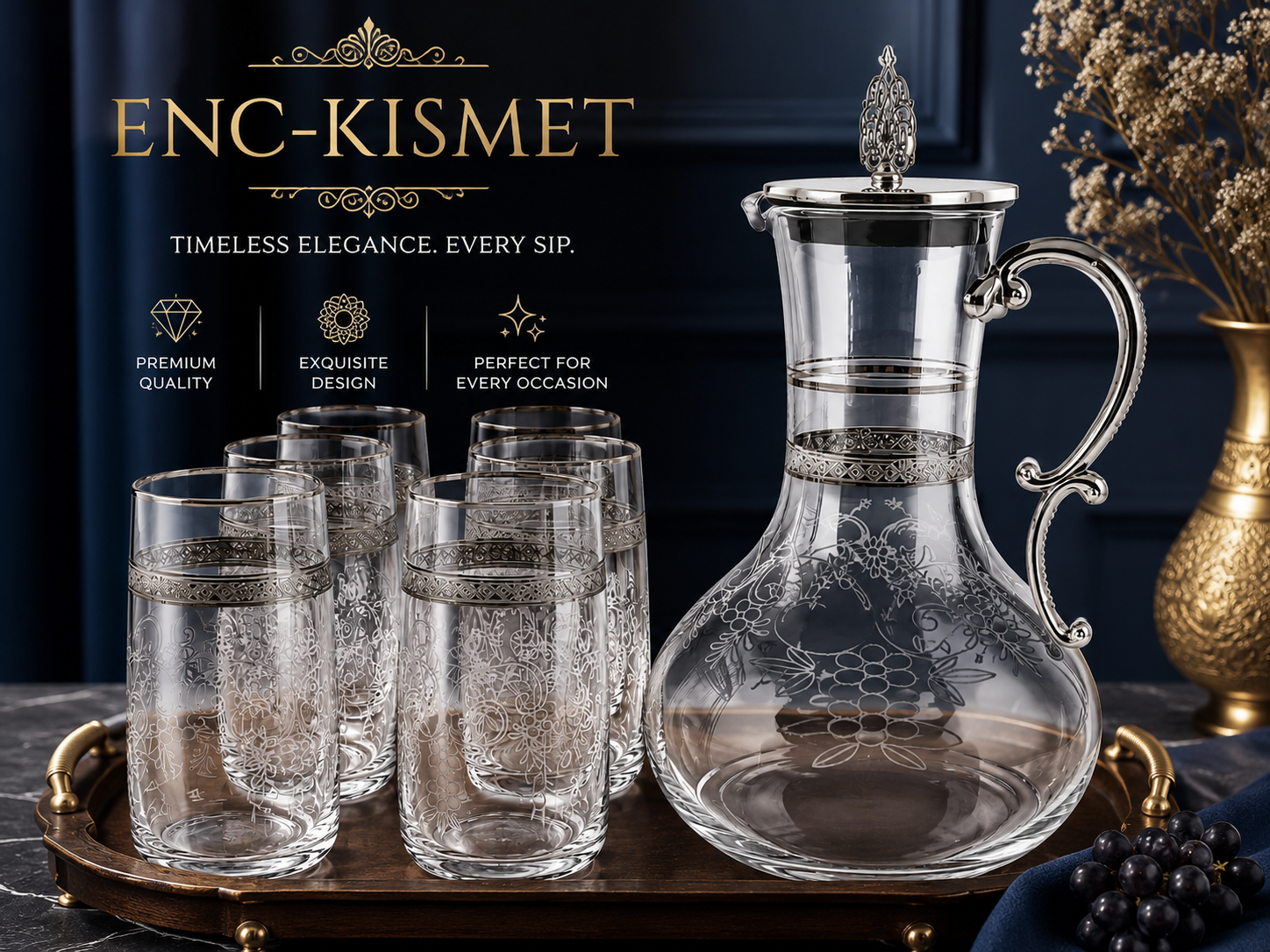 7 Piece Cube Water Set MS Department Store Oman