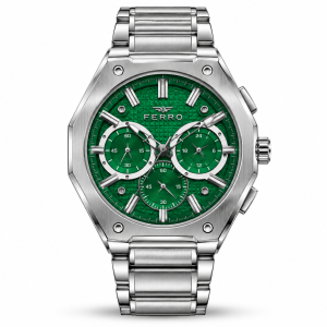 Ferro Green Dial Stainless Steel Women’s Multifunction Watch MS Department Store Oman