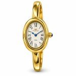 Ferro Women’s Gold-Tone Oval Dial Bangle Watch with Roman Numerals