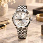 Ferro Men’s Silver Dial Silver Stainless Steel Analog Watch