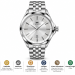 Ferro Men’s Silver Dial Silver Stainless Steel Analog Watch