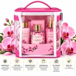 Nurxos Shower Big Bag Collection (6 Pcs Of Shampoo, Deodorant, 65Ml Perfume, Body Mist, And Body Lotion) Orkide