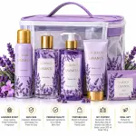 Nurxos Shower Big Bag Collection (6 Pcs Of Shampoo, Deodorant, 65Ml Perfume, Body Mist, And Body Lotion) Lavanta