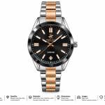 Women’S Two-Tone Stainless Steel Diamond Dial Analog Watch