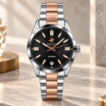 Women’S Two-Tone Stainless Steel Diamond Dial Analog Watch