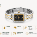 Homies Two-Tone Rectangular Stone-Set Watch MS Department Store Oman